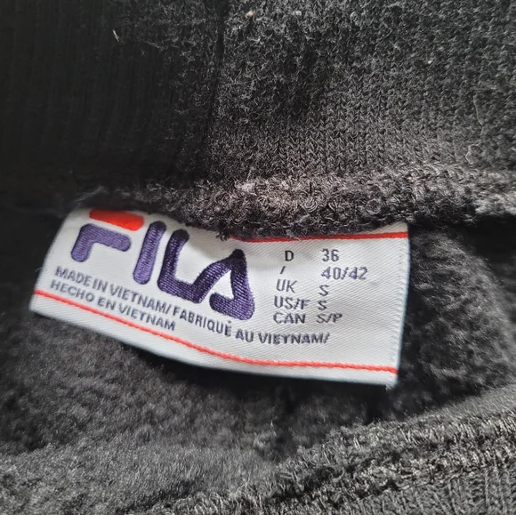 Black Drawstring Joggers | Size Small | Fila - Picture 5 of 5